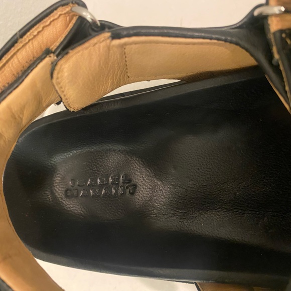 Isabel Marant Black Leather Madee Sandal 37 38 NWT - Picture 10 of 12